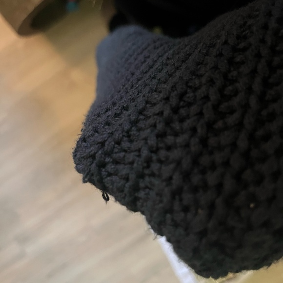 FREE PEOPLE SWIM TOO DEEP CARDIGAN BLACK MEDIUM - Picture 12 of 13